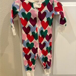 Hanna Andersson Multicolor Heart Kids Footie